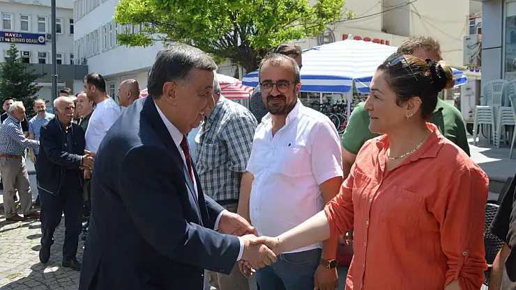 Havza'da protokol bayramlaşması