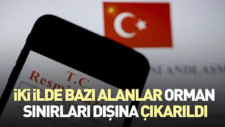İki ilde bazı alanlar orman sınırları dışına çıkarıldı