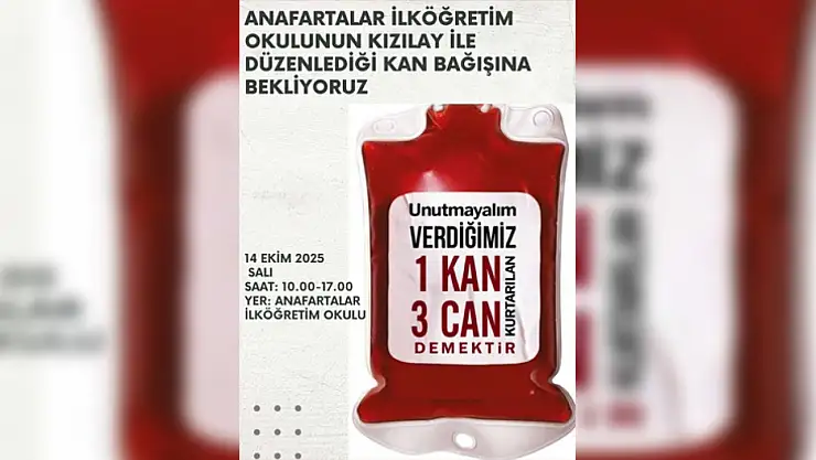 İlköğretim okulu'ndan kan bağışı etkinliği