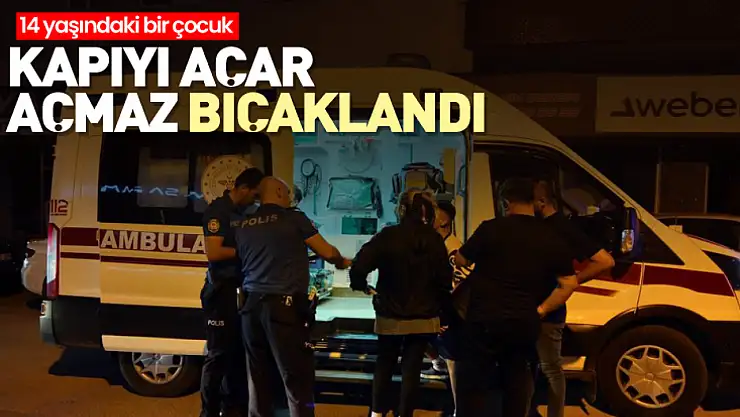 Kapıyı açar açmaz bıçaklandı