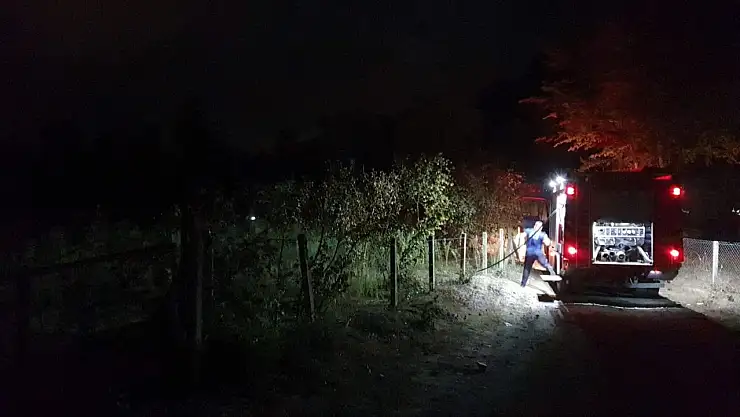 Karasu'da fındıklıkta çıkan yangın büyümeden söndürüldü