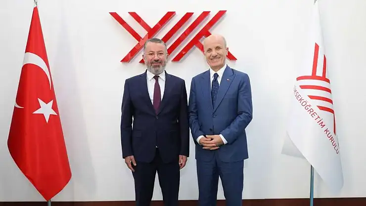 KBÜ rektörü Fatih Kırışık'tan yeni YÖK başkanına ziyaret