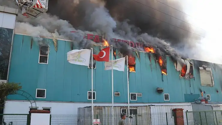 Medikal fabrikası alev aldı