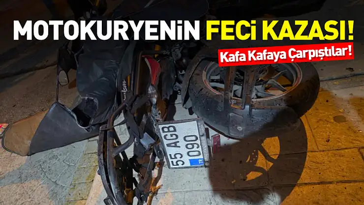 Motokurye'nin feci kazası! Kafa Kafaya çarpıştılar!