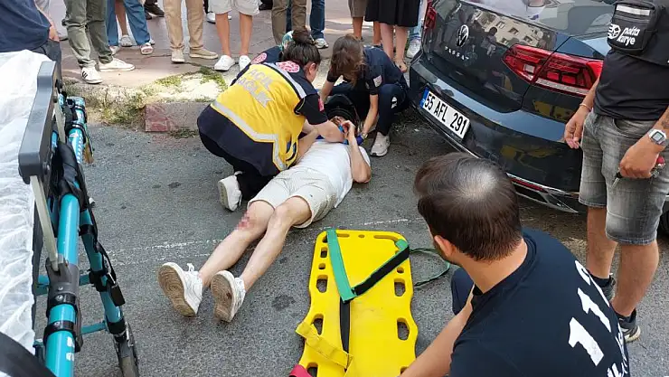 Motosiklet Sürücüsü Kaza Yaptı : Araç Kamerasına Takıldı