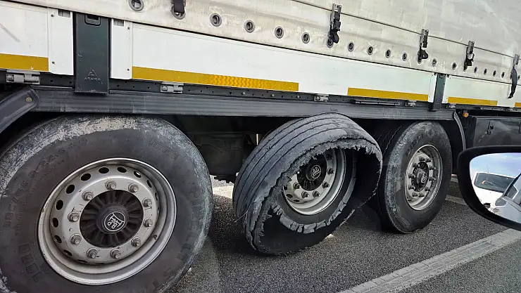 O tır tehlike saçtı