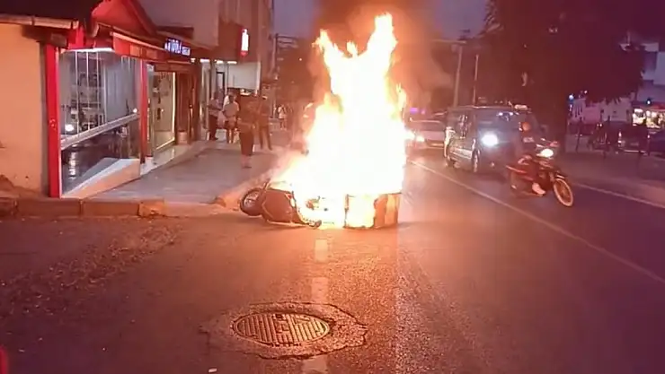 Olay anı güvenlik kamerasında