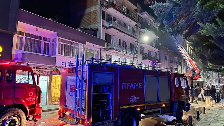 Ordu da çatı yangını