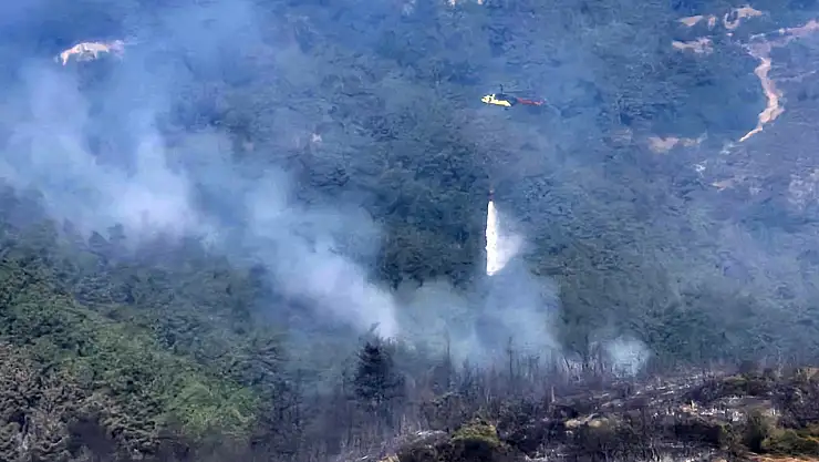 Orman yangınına havadan müdahale