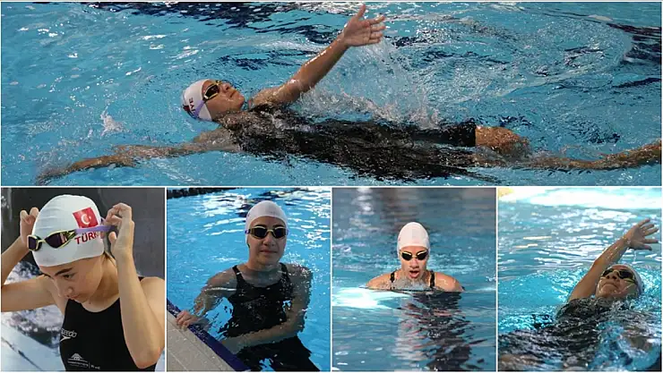 Özel sporcu Gizem, 2028 olimpiyatları için kulaç atıyor