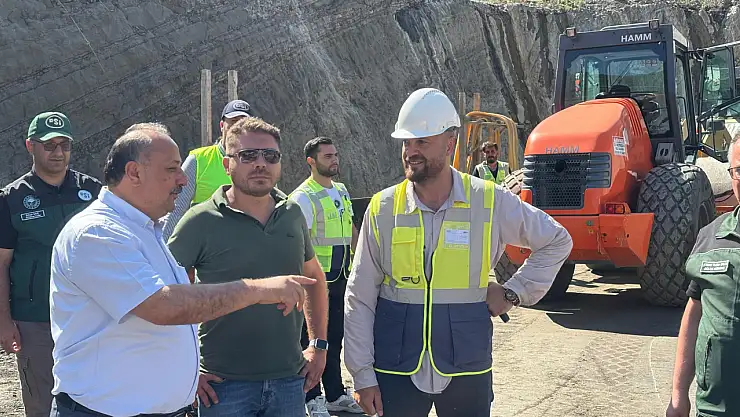 Salıpazarı İçme ve Sulama Barajı inşaatında çalışmalar sürüyor