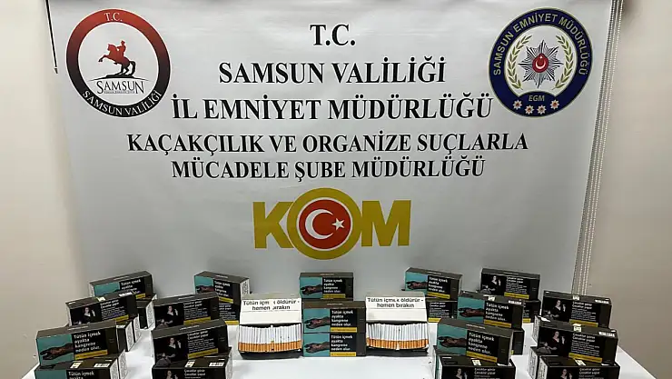 Samsun'da 10 bin doldurulmuş makaron ele geçirildi