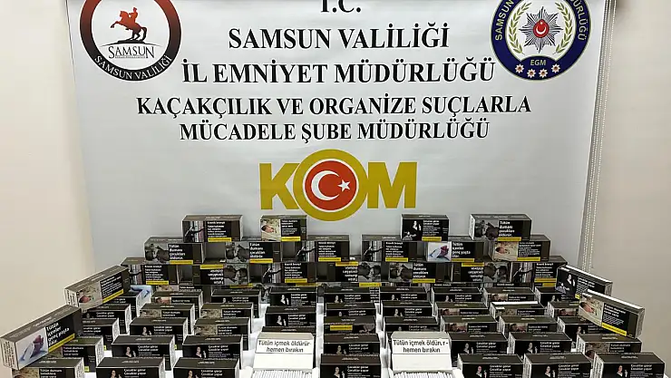 Samsun'da 15 bin doldurulmuş makaron ele geçirildi