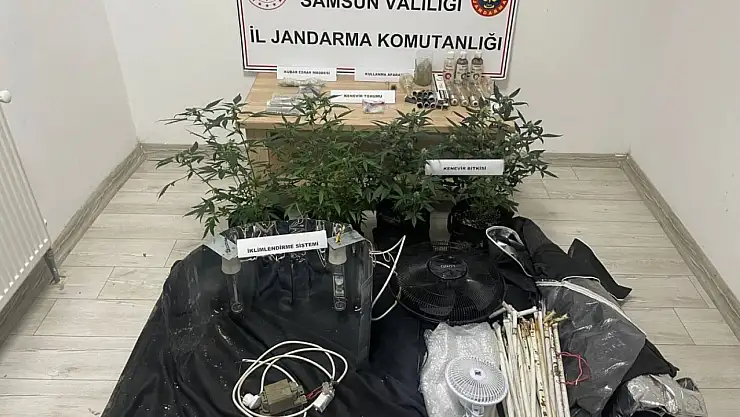 Samsun'da evde uyuşturucuya 1 gözaltı