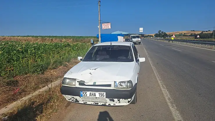 Samsun'da iki otomobil çarpıştı