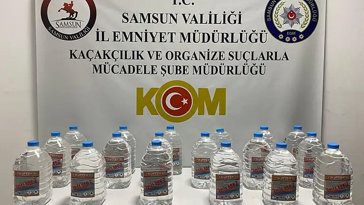 Samsun'da Kaçak Alkol Baskını