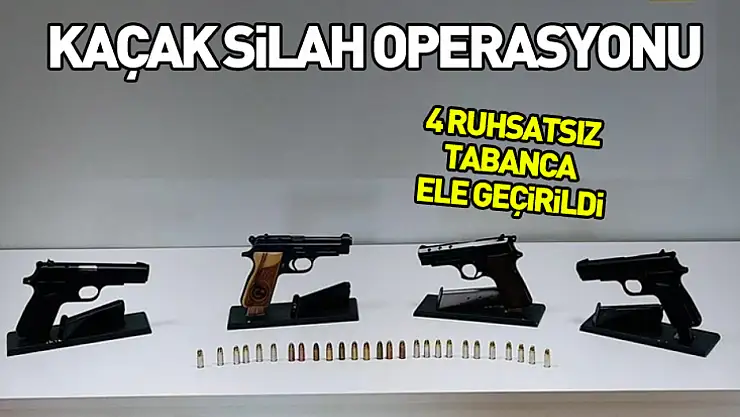 Samsun'da kaçak silah operasyonu: 4 ruhsatsız tabanca ele geçirildi