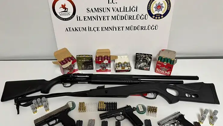 Samsun'da mühimmat ele geçirildi