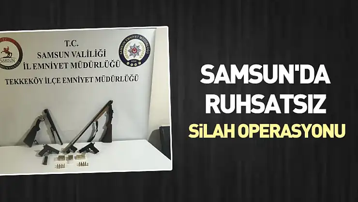 Samsun'da ruhsatsız silah operasyonu