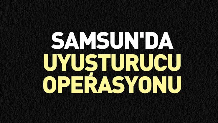 Samsun'da Uyuşturucu Operasyonu