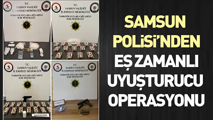 Samsun Polisi'nden Eş Zamanlı Uyuşturucu Operasyonu