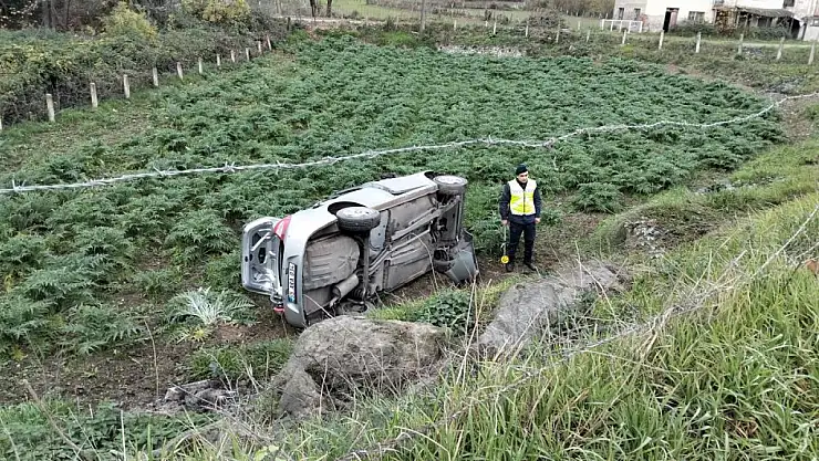 Sürücü Kazayı Şans Eseri Atlattı