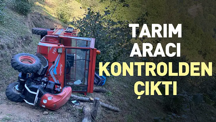 Tarım aracı kontrolden çıktı