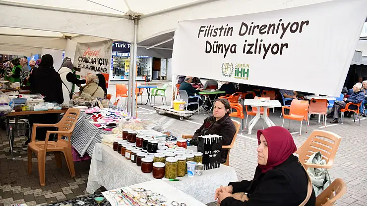 Terme'de Gazze'ye destek kermesi düzenlendi