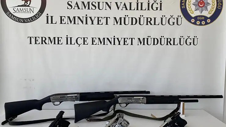 Terme'de ruhsatsız silah operasyonu