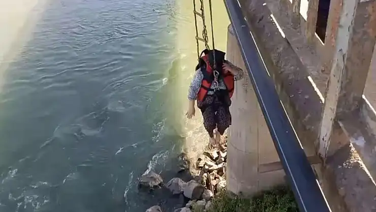 Tokat'ta Baraj Açıldı, Kadın Mahsur Kaldı