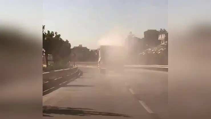 Tozu dumana katan sürücüye ceza