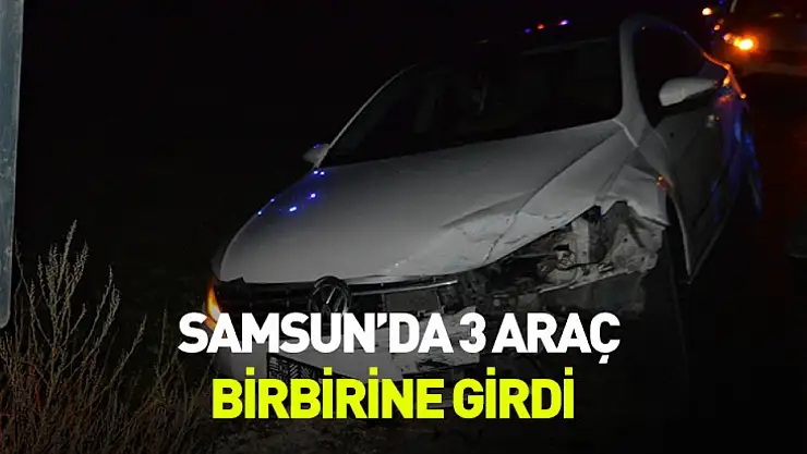 Üç araç birbirine girdi: 3 yaralı