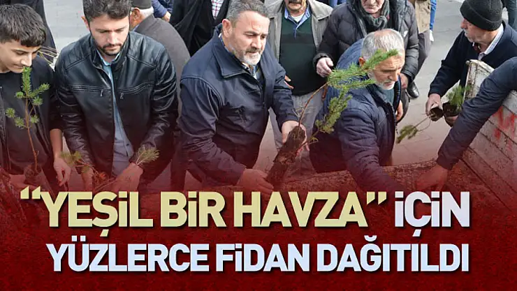 'Yeşil Bir Havza' İçin yüzlerce fidan dağıtıldı