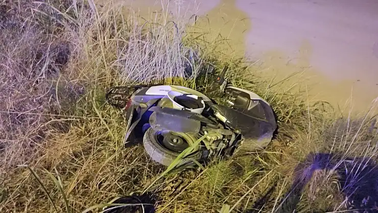 Yoldan çıkan sürücü kaza yaptı