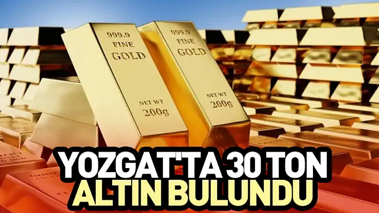 Yozgat'ta 30 ton altın bulundu