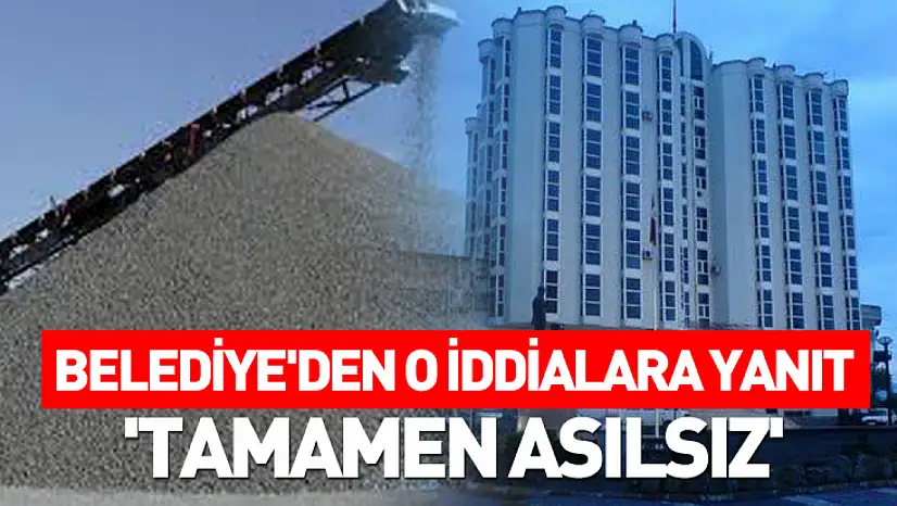 Belediye'den o iddialara yanıt: 'Tamamen Asılsız'