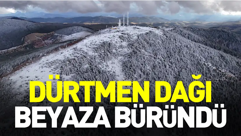 Dürtmen Dağı beyaza büründü