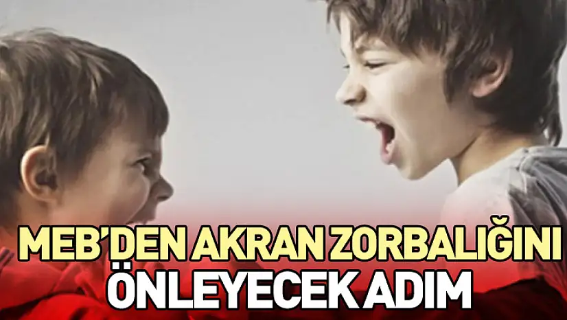 MEB'den Akran Zorbalığını Önleyecek Adım