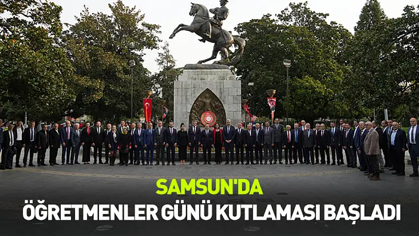 Samsun'da Öğretmenler Günü kutlaması başladı