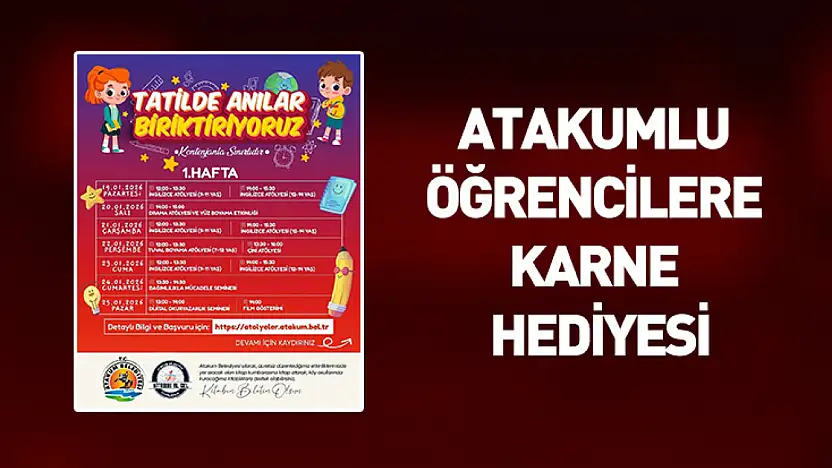Atakum'da öğrencilere 'karne hediyesi' tadında dolu dolu yarıyıl programı