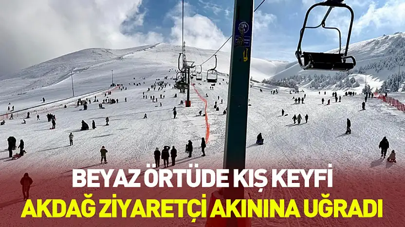 Beyaz örtüde kış keyfi: Akdağ Kayak Merkezi ziyaretçi akınına uğradı
