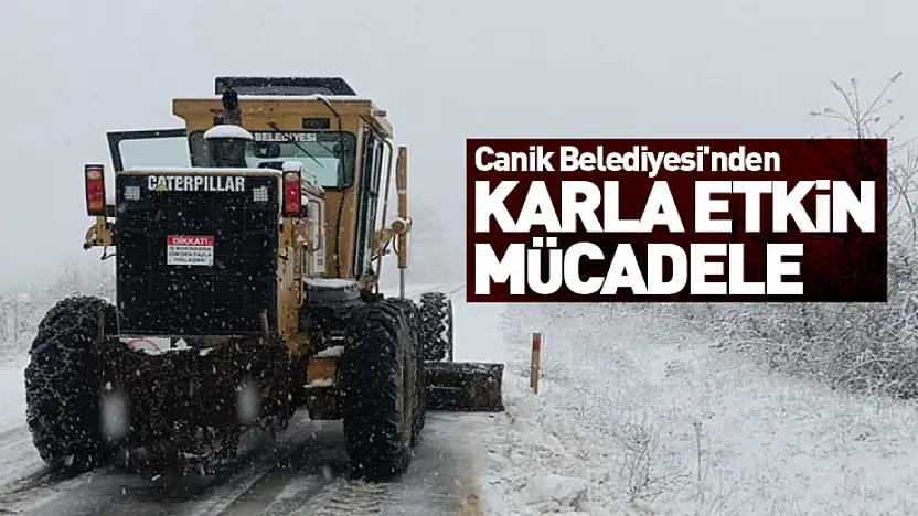 Canik Belediyesi'nden Karla Etkin Mücadele