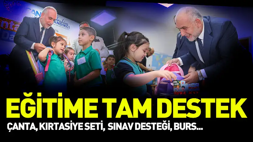 Canik'ten eğitime tam destek: Çanta, kırtasiye seti, burs..