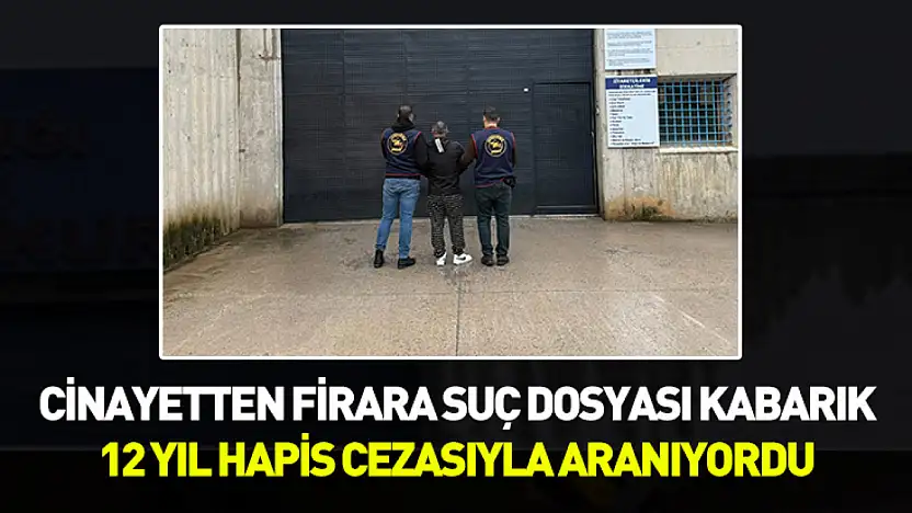 Cinayetten firara suç dosyası kabarık: 12 yıl hapis cezasıyla aranıyordu