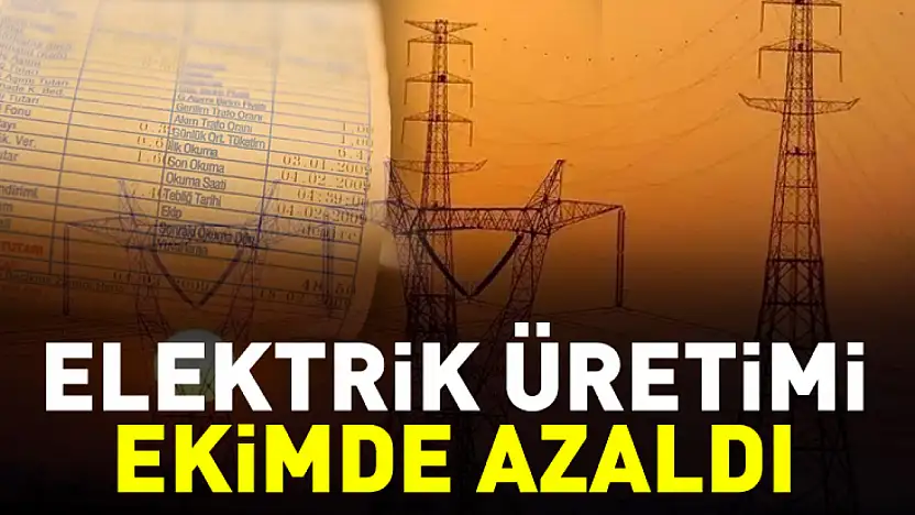 Elektrik üretimi ekimde azaldı