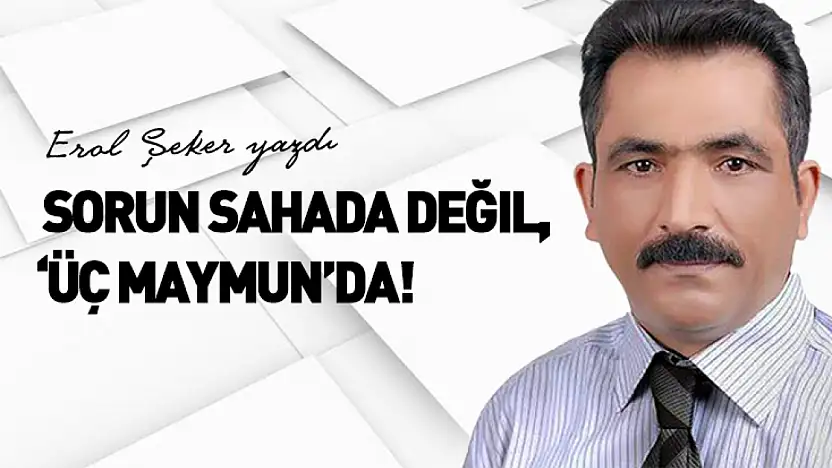 Erol Şeker yazdı: 'Sorun sahada değil, üç maymunda!'