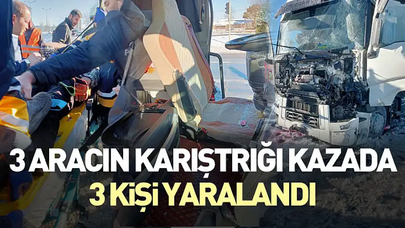 Samsun'da 3 aracın karıştığı kazada 3 kişi yaralandı
