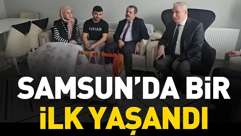 Samsun'da aile ve gençlik fonu kapsamında ilk bebek dünyaya geldi