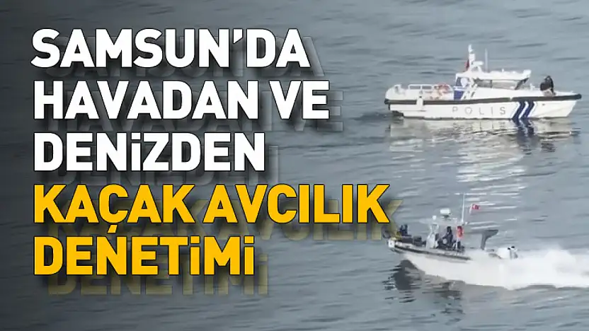 Samsun'da havadan ve denizden kaçak avcılık denetimi