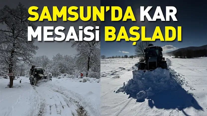 Samsun'da kar mesaisi başladı